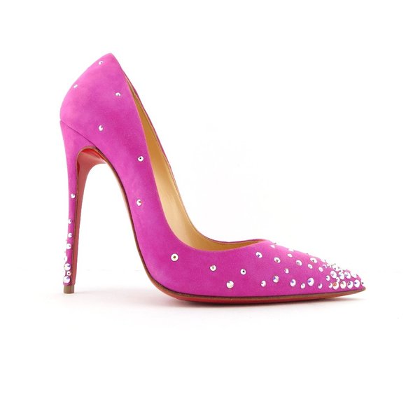 Christian Louboutin Shoes - CHRISTIAN LOUBOUTIN Crystal Pink Stiletto Heels 37